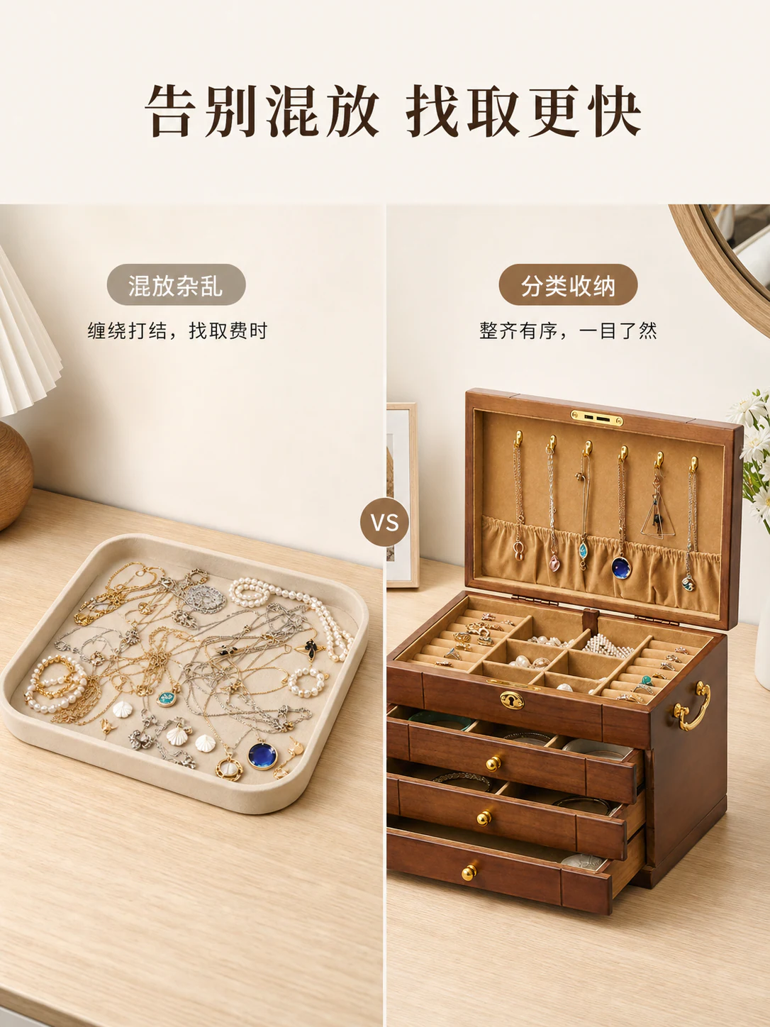 爱途AI公开首饰收纳案例中的小件结构与纹理详情图